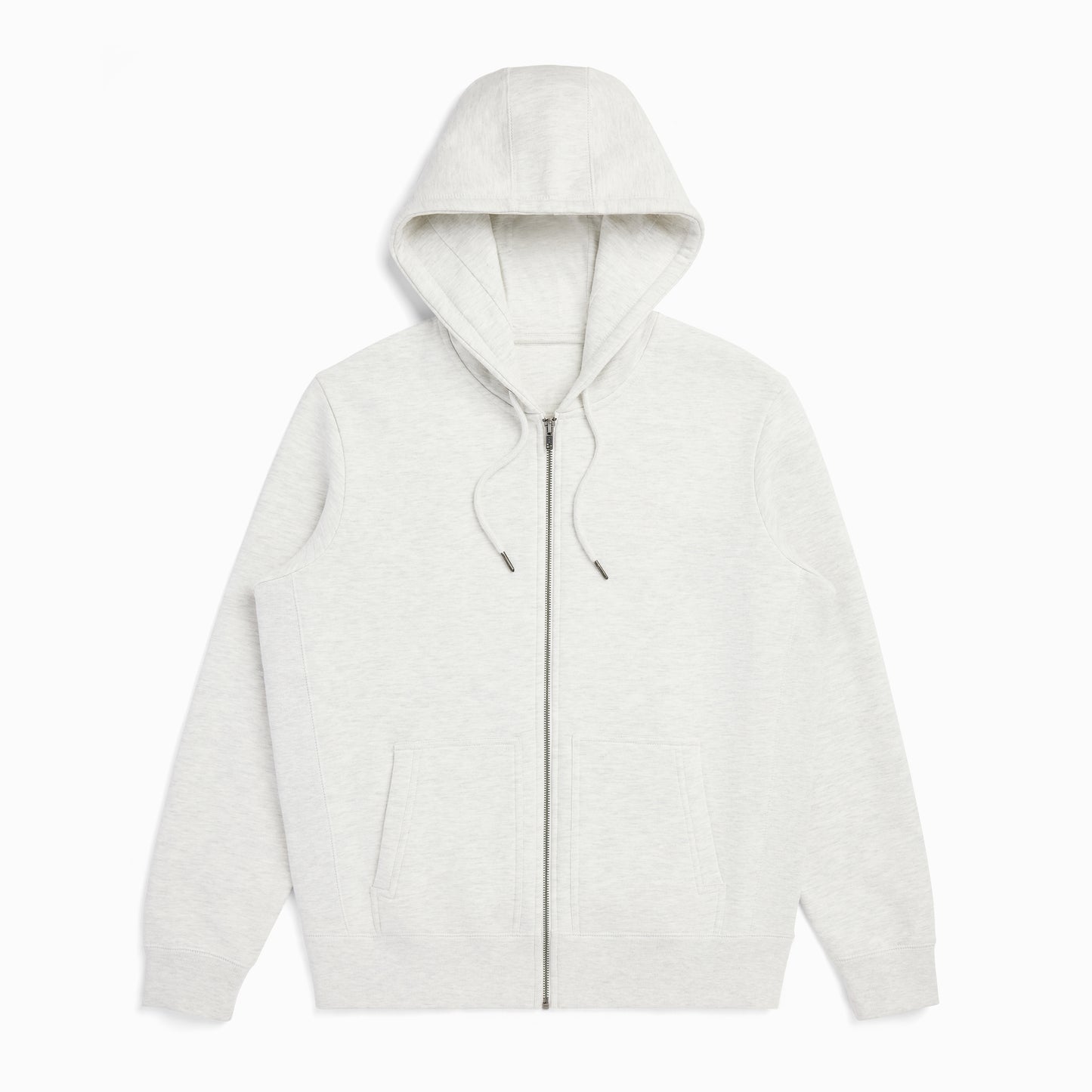 Ash Heather Organic Cotton Zip-Up Sweatshirt