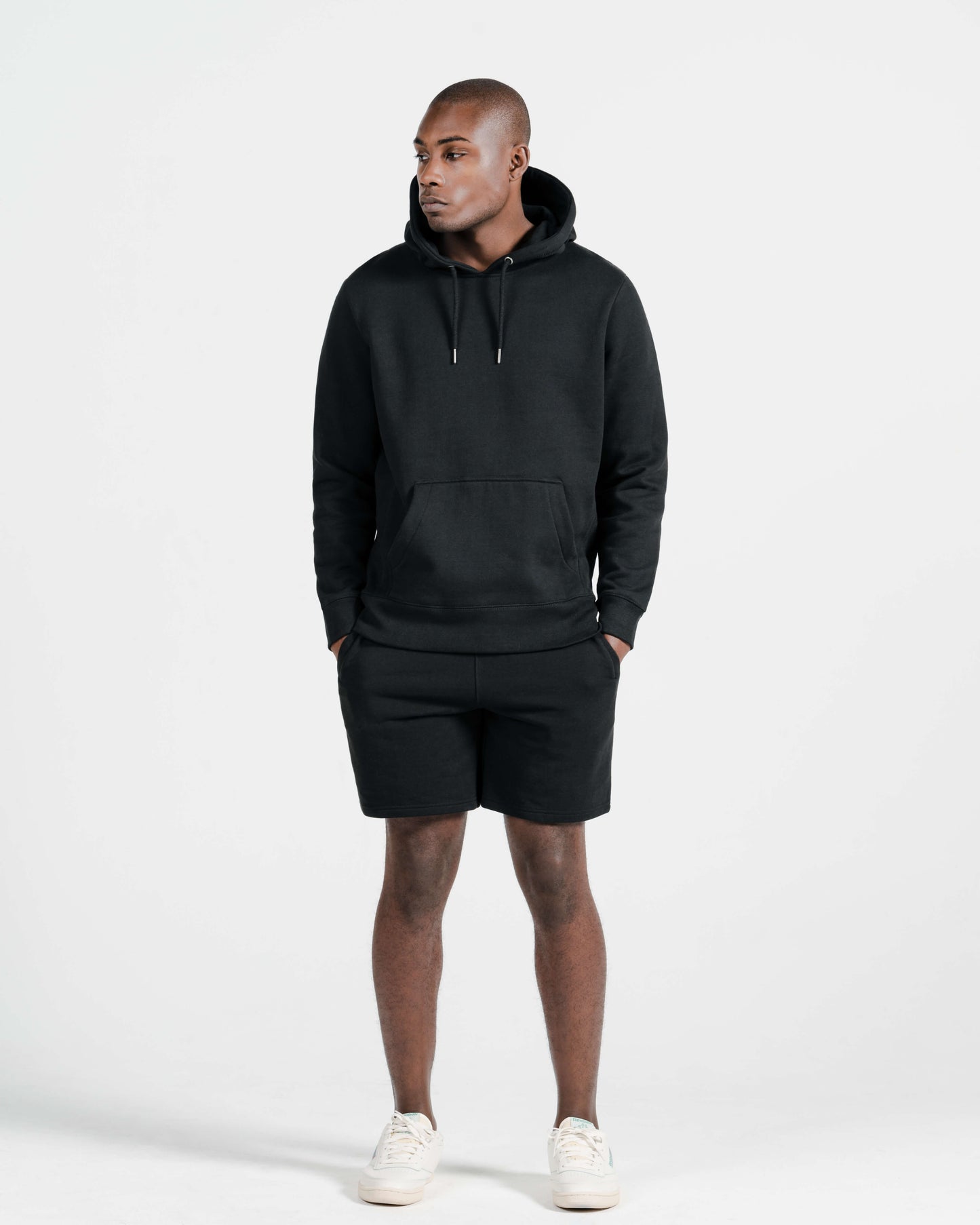 Black Organic Cotton Hooded Sweatshirt