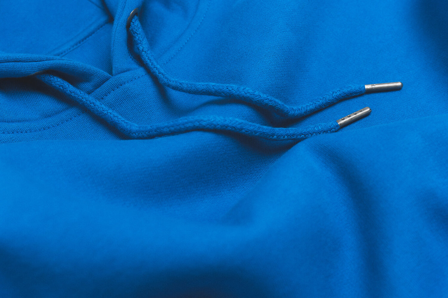 French Blue Organic Cotton Hooded Sweatshirt