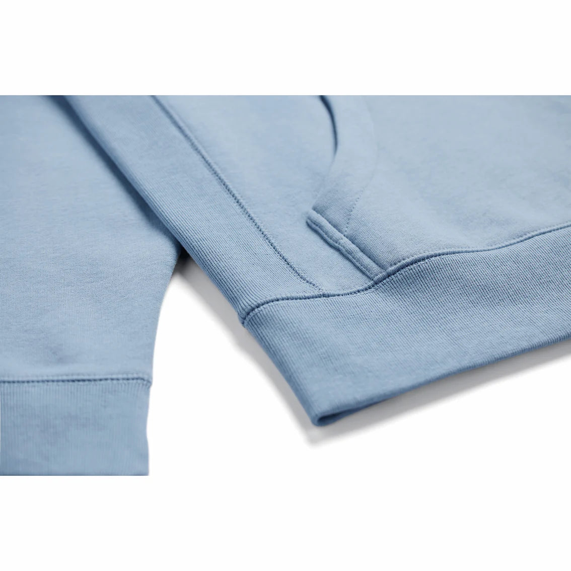 Cloudy Blue Organic Cotton Hooded Sweatshirt