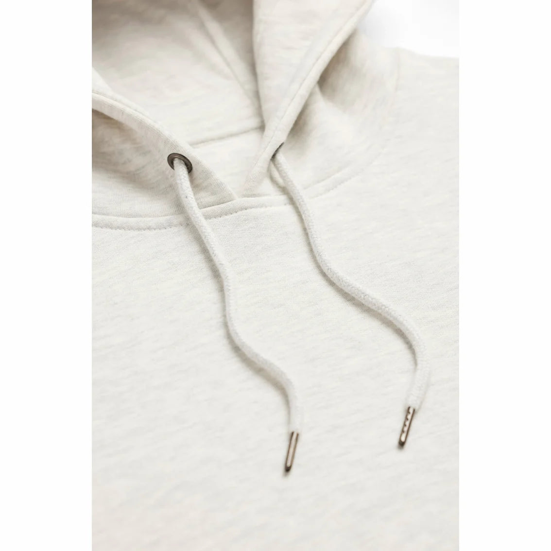 Ash Heather Organic Cotton Hooded Sweatshirt