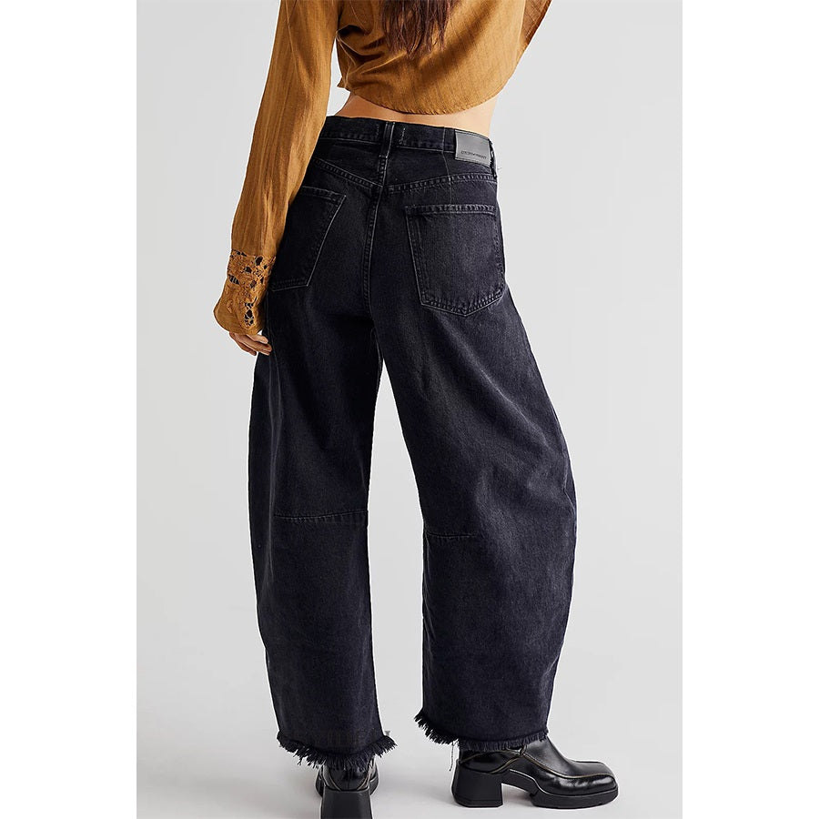 Cropped Casual Wide Leg Jeans