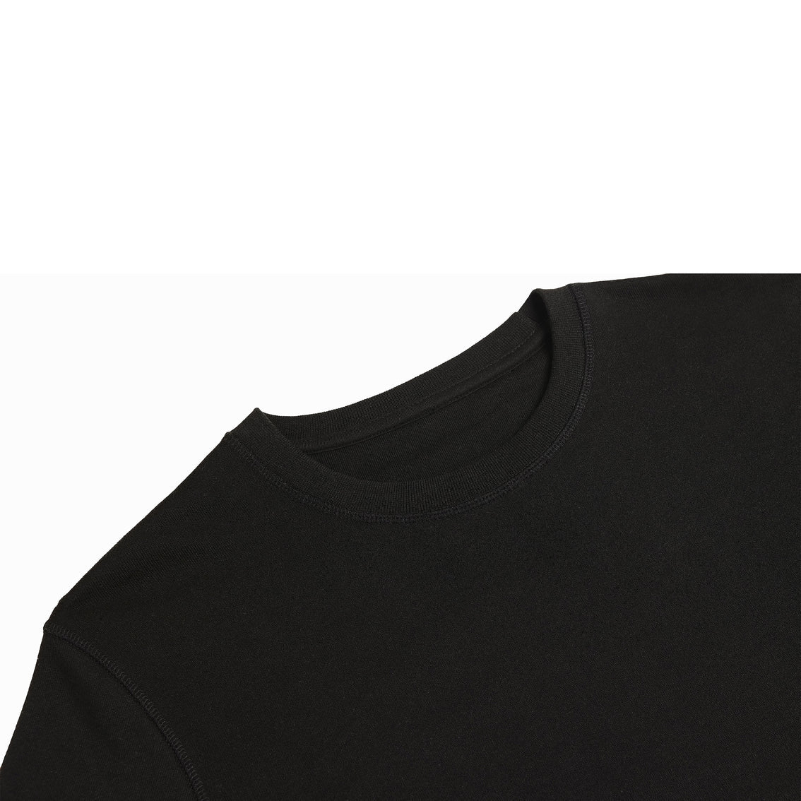 Black Organic Cotton French Terry Crewneck Sweatshirt