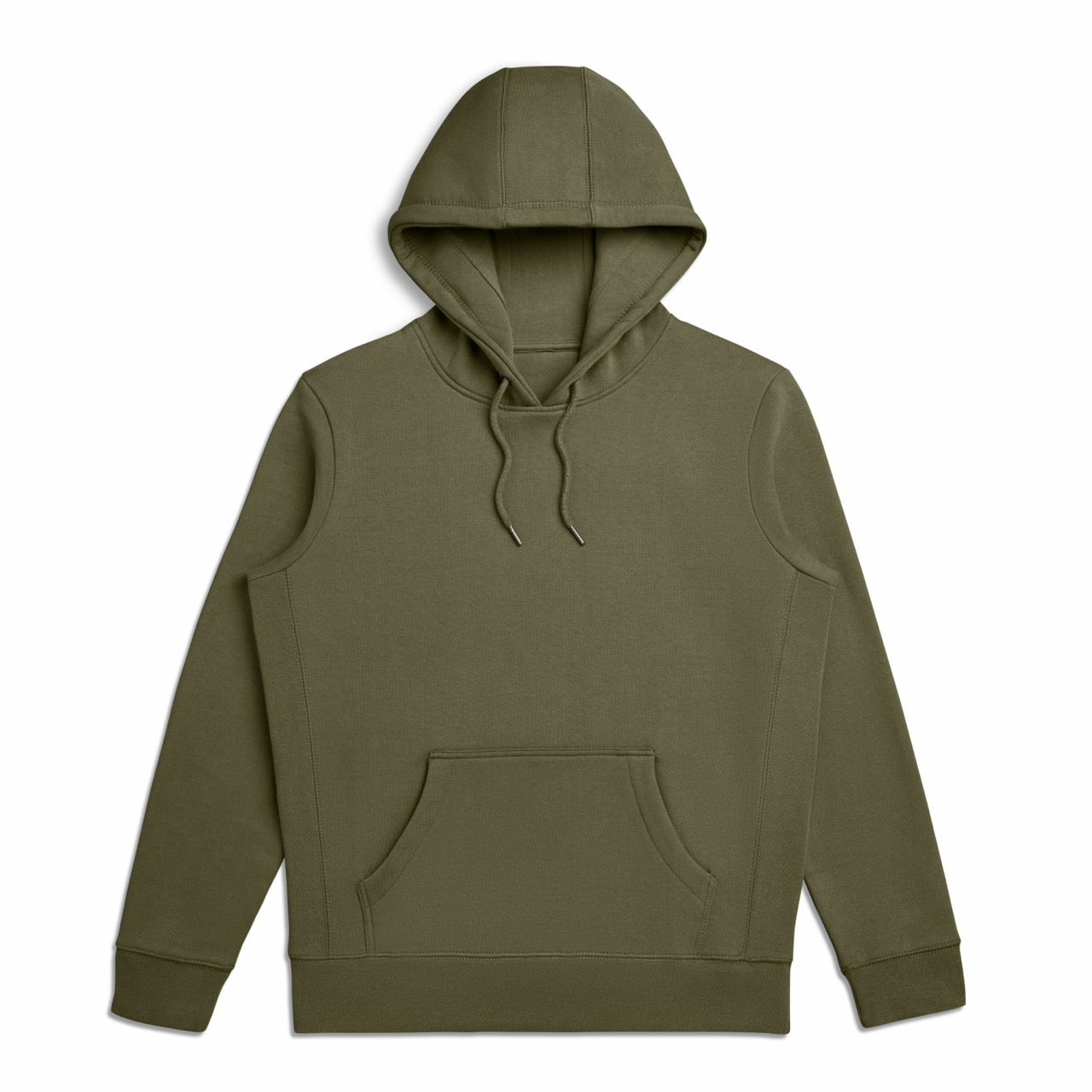 Military Olive Organic Cotton Hooded Sweatshirt